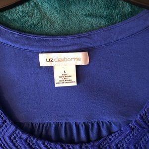 3 for $10 Liz Claiborne cobalt blue top